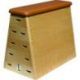 PYRAMID WOODEN VAULTING BOX <br />WITH ROLLERS<br />140 X 75/40 X 110 CM
