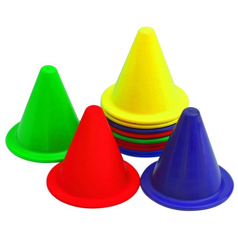 SOFT RUBBER CONE MARKERS <br />HEIGHT 15 CM <br />SET OF 12