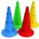 MULTI-PURPOSE HOLED MARKER CONES WITH SLOTTED TOP - HEIGHT 37 CM<br />SET OF 4