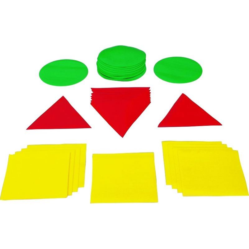 SET OF 10 ROUND + 10 SQUARE + 10 TRIANGLE <br />FLOOR MARKERS