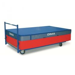 HORIZONTAL TRANSPORTATION CART FOR MATTRESS AND LANDING SYSTEM 250 X 120 X 28 CM