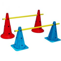 MULTI-FUNCTIONAL CONE HURDLESWITH ADJUSTABLE HEIGHTSET OF 3