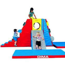 GYM KID - 7 MODULES FOAM OBSTACLE COURSE FOR 3-12 YEARS OLD CHILDREN