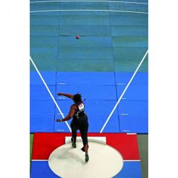 SHOT PUT THROWING LANDING SYSTEM CUSTOM-MADE