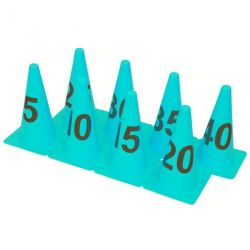 CONES NUMEROTES HAUTEUR 30CM LOT DE 8