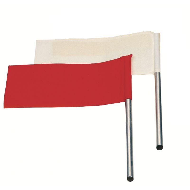 DRAPEAUX DE JUGE BLANC/ROUGE<br />LA PAIRE