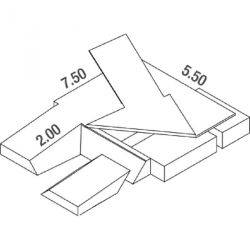 MATELAS PERCHE FEDERAL DIMASPORT 7.50 X 5.50 X 0.80/0.50M