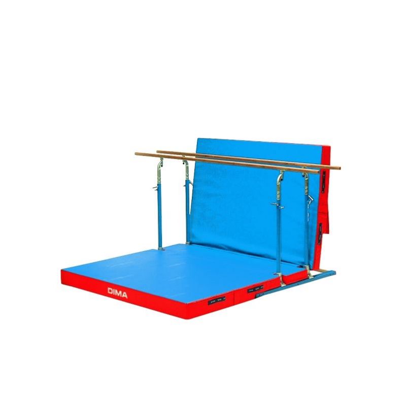 FREE-STANDING PARALLEL BARS <br />WITH ROLLERS AND MATTRESS