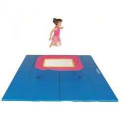 MINI TRAMPOLINE DE GYMNASTIQUE POUR ENFANT 160 X 120 X 35 CM