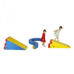 PARCOURS DE MOTRICITÉ OSCILLATION 5 MODULES MOUSSE POUR ENFANT DE 3-6 ANS