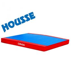 HOUSSE DIMASPORT POUR MATELAS DE RECEPTION BORDS ROUGES - SOLIDAIRE VELCRO EN BOUT