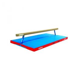 SCHOOL BALANCE BEAM WITH TRANSPORTATION CARTS AND FOLDING MATTRESS