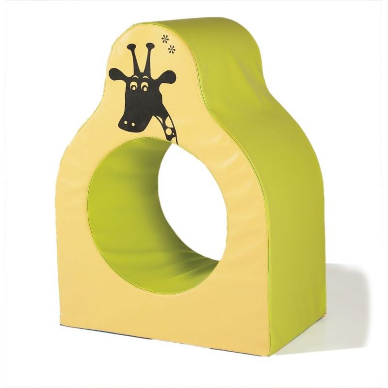 Tunnel girafe en mousse dimakid<br/>60 x 36 x 80 cm