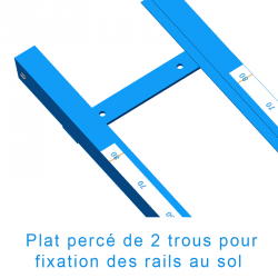 RAIL POTEAUX PERCHE A FIXER AVEC CHARIOTS