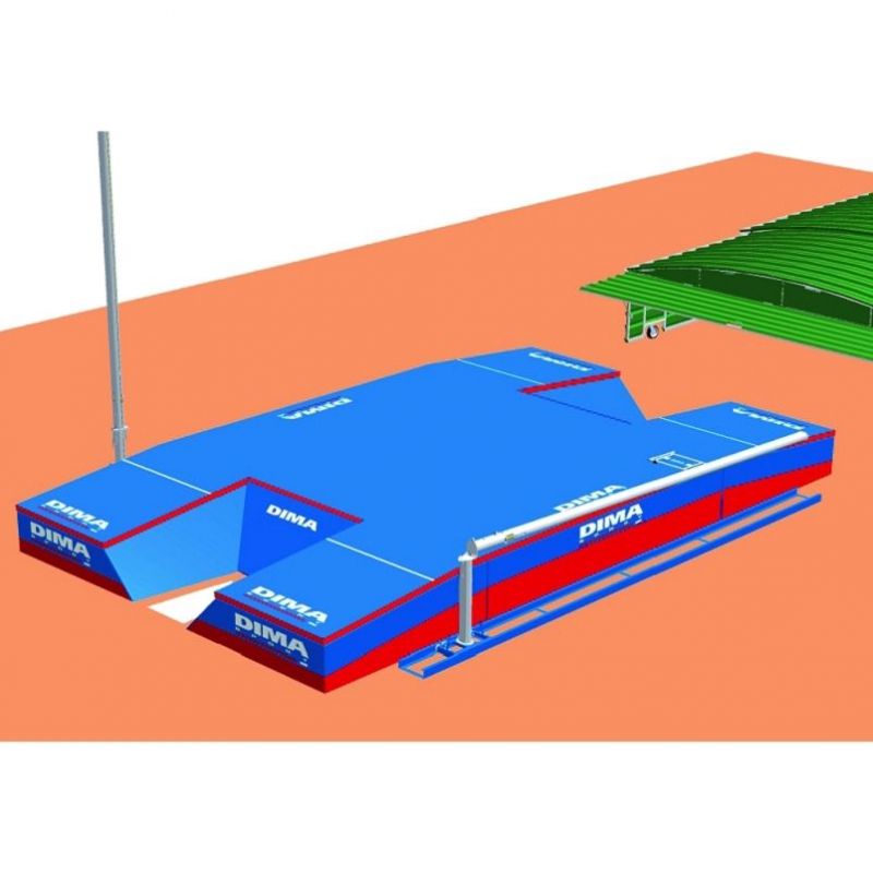 POLE-VAULT RAIL WITH SLIDING CART <br />TO BE FIXED OR EMBEDDED <br />PER LINEAR METER