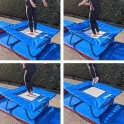 MINI TRAMPOLINE A RESSORT 115 X 115 X 45/55 CM 