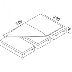 MATELAS HAUTEUR DIMASPORT CLUB FFA 5.00 X 3.00 X 0.70 M