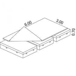 MATELAS HAUTEUR INTERCLUB DIMASPORT 6.00 X 3.00 X 0.70M