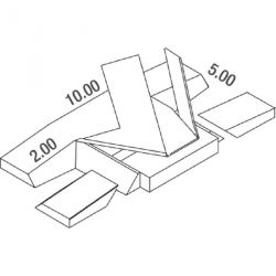 MATELAS PERCHE MEETING DOUBLE ENTREE DIMASPORT 10.00 X 5.00 X 0.80/0.50 M