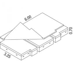 MATELAS HAUTEUR DIMASPORT CHALLENGER 6.00 X 3.25/3.00 X 0.70 M