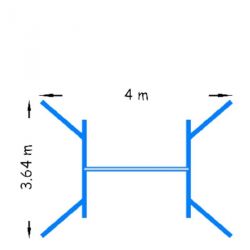 GYMNASTIC FREE-STANDING HORIZONTAL BAR WITHOUT CABLES