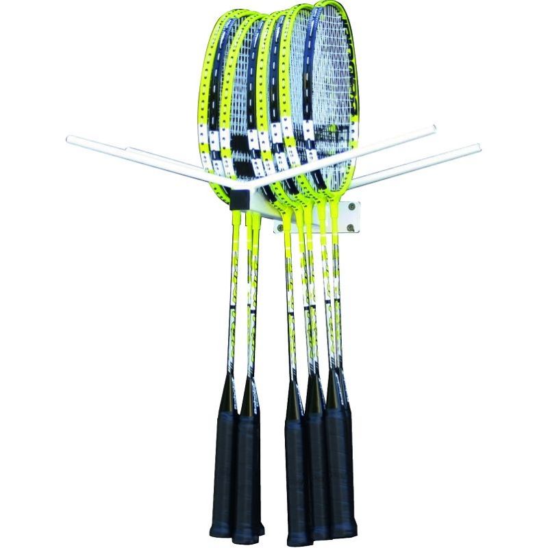 WALL RACK FOR 20 BADMINTON RACKETS