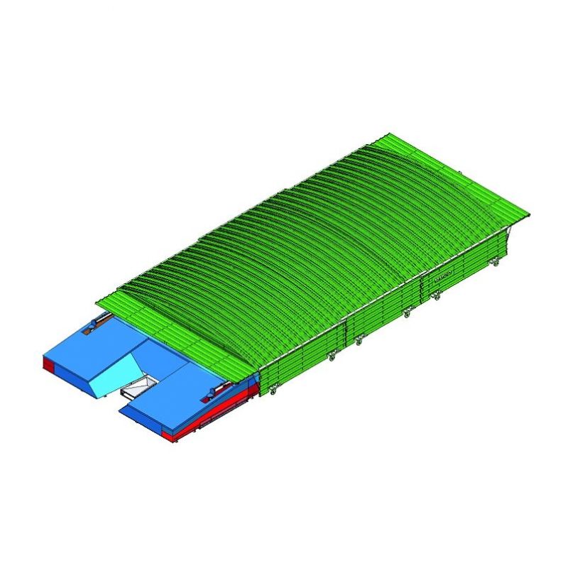 INTEGRAL SHED  FOR INTERNATIONAL <br />DOUBLE-FRONT UP&amp;DOWN POLE-VAULT <br />LANDING SYSTEM OF 11.00 X 6.00 M