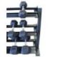 STORAGE RACK FOR DUMBBELLS<br />165 X 50 X 80 CM